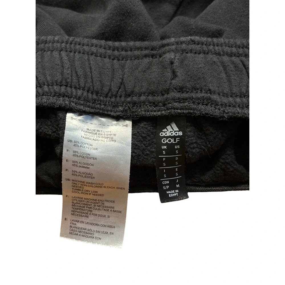 Adidas Golf Mens Black Fleece Joggers‎ Sweatpants Small Drawstring Logo